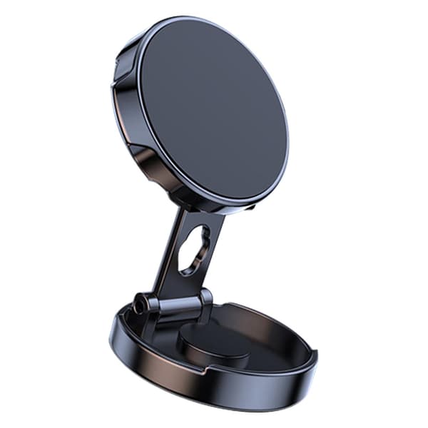 Foldbar Magnetisk Biltelefonholder 360 Graders Rotation Instrumentbræt Montering Sort