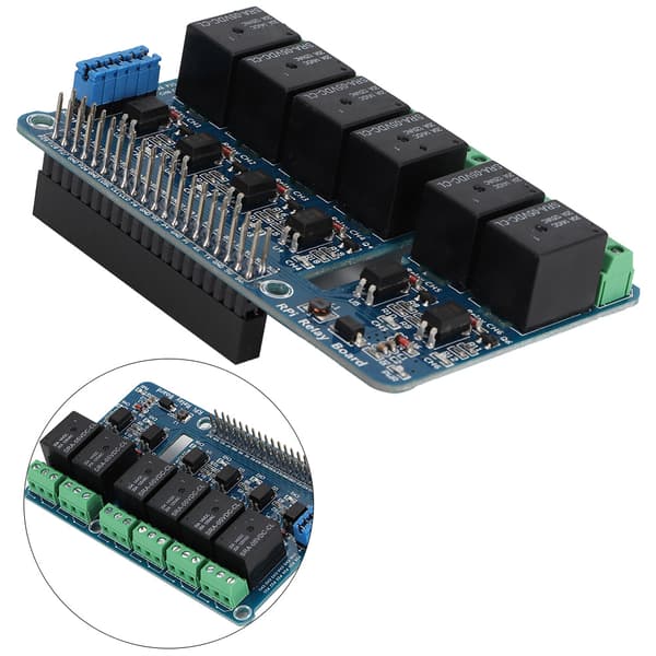 6-kanals Raspberry Pi Relæmodul Udvidelseskort til A Plus B Plus 2B 3B