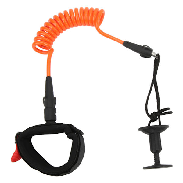 5,5 mm 1,2 meter Elastisk TPU Paddle Board Handledsrem för Surfbräda Orange