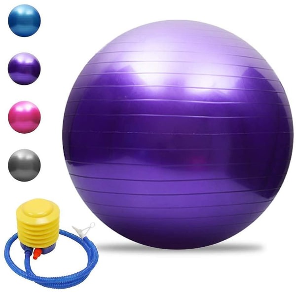 Yogaboll eksplosionssäker fortykad stabil balanceboll Pilates bar fysioterapi fitnessboll nuværende luftpumpe 75cm (900g)