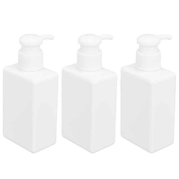 3 st 150 ml plastpumpflaska tom tvåldispenser för schampo, kroppstvätt, lotion