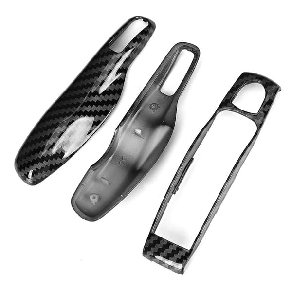3st/set Kolfiberstil Bilnyckel Trimskydd Passar Porsche Cayman/Macan/Boxster