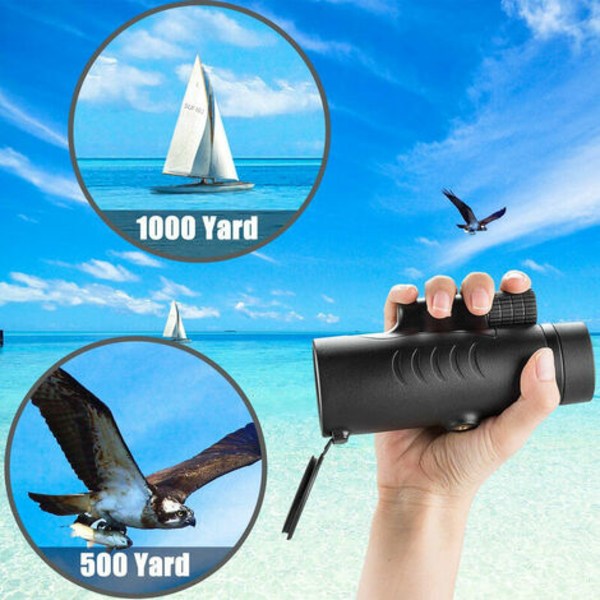 Monocular Telescope, Starscope 8x42 HD BAK4 Waterproof Shockproof Monocular Telescope with Wrist Strap, Riflescope for B