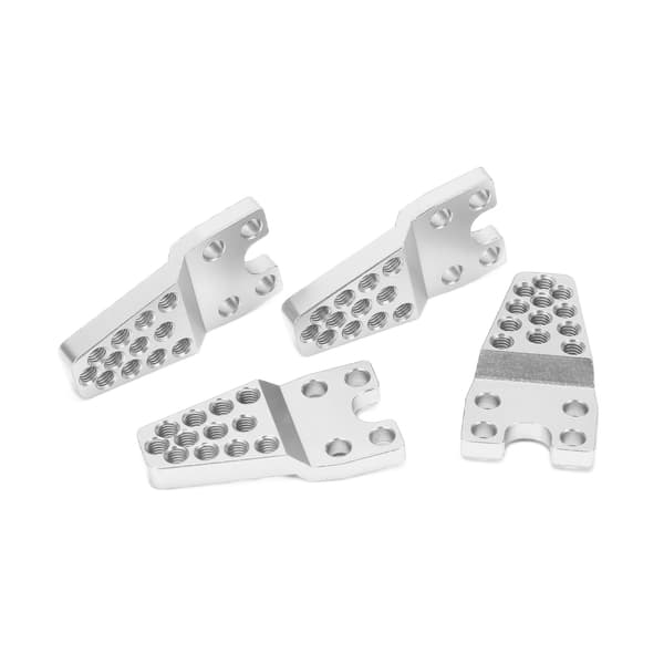 4 stk. RC-feste Aluminiumlegering Slitesterk Robust Utskiftbart Justeringstilbehør for 1/10 1/8 Simuleringsklatrebil Sølv