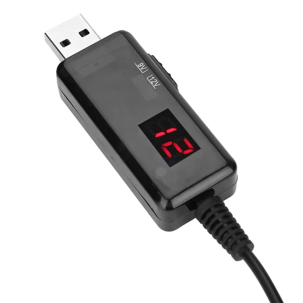 USB til DC Boost Kabel Ruter Spenningsomformer Display 9V/12V