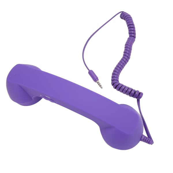 Retro Strålingssikker 3,5 mm Kablet Headset Lilla Smartphone Computer