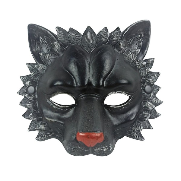 Lion Mask Halvt ansikte Dekorativt försörjning Hållbar 3d för Halloween maskerad Pu Skum Lejonmask Vuxen kostym Festtillbehör PUM20005-6