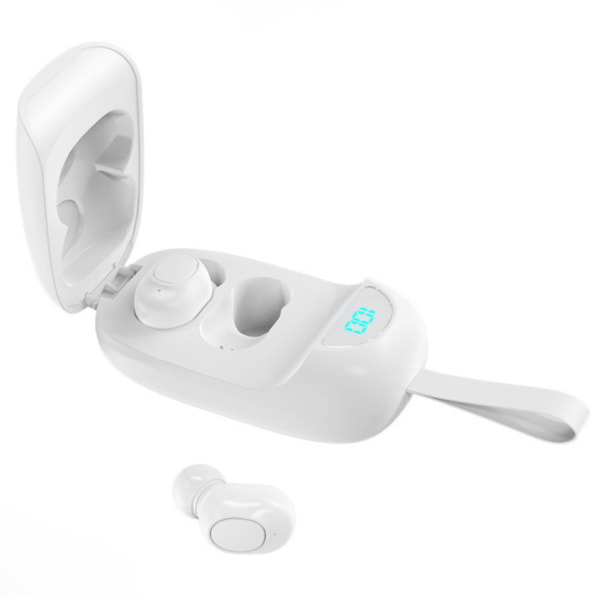 True Wireless Binaural Sports Bluetooth hörlurar (vita),
