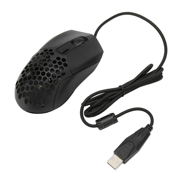 Ergonomisk RGB Baggrundsbelyst Kablet Gaming Mus Justerbar DPI Programmerbare Taster 1,5 m Kabel til Gaming Kontor Studie Sort