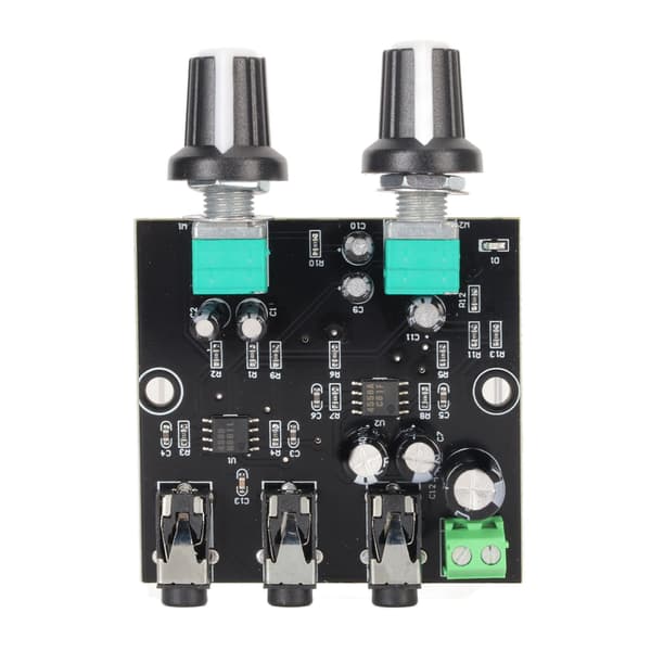 2-kanals stereo lydmixer board modul 1 udgang hovedtelefonforstærker DC 5-12V