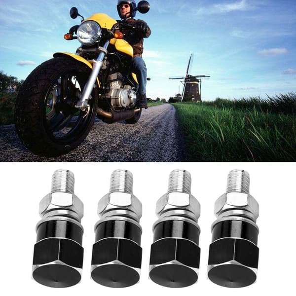 4 stk. Universal Gevind Nummerpladeramme Bolte Skruer Til Motorcykel Sort