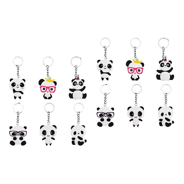 2kpl 6kpl Sarjakuva Panda Avaimenperät Avaimenperä Juhla suosii riipus lapsille Lelu Ornament Matkamuisto Lahja
