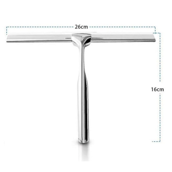 Duschskrapa fönsterskrapa Hushållsvatten Rostfritt stål 31 X 17 Cm Rengöringsskrapa för badrumsfönster