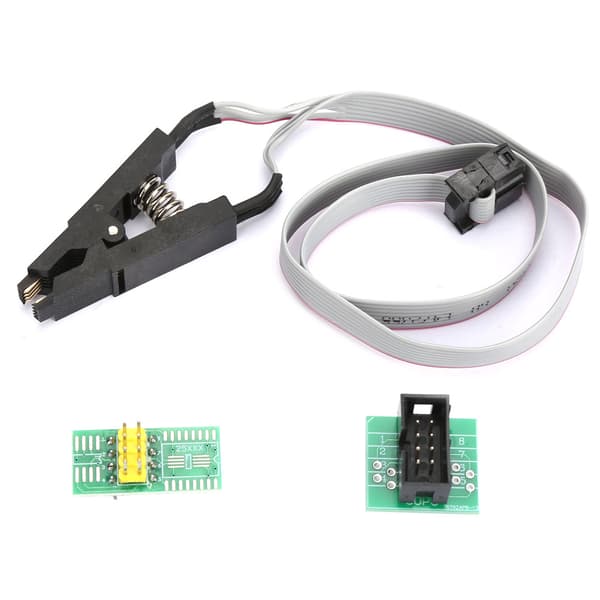 SOIC8 SOP8 Flash Chip IC Test Clip Programmeringssockel Adapterkort Kabel