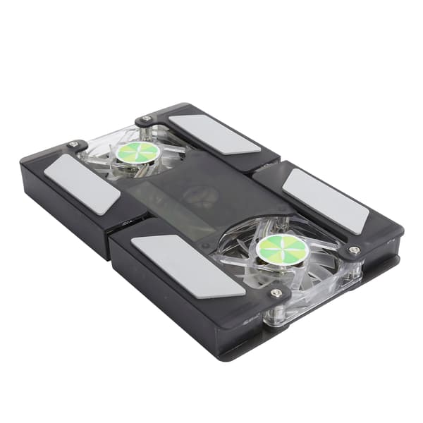 Laptop Kylplatta Dubbla Fläktar LED-ljus Högtalare Vikbart Kylstativ DR-2009A