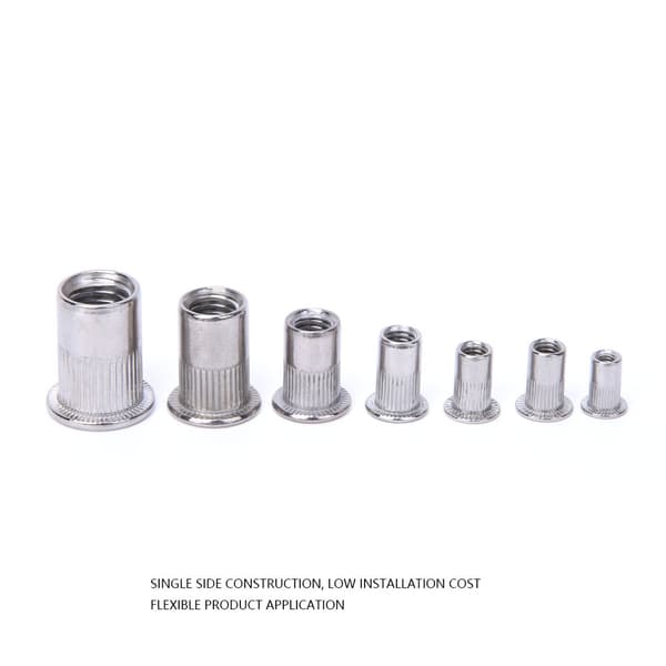 165 stk. rustfrit stål 304 M3 til M10 Rivet Nut Pull Fastener Compartment Kit