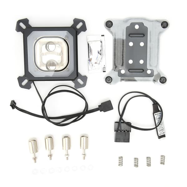 Intel PK5E CPU Vannblokk Væskekjøler Kobberbaseplate Diffus Lys Effekt Datatilbehør
