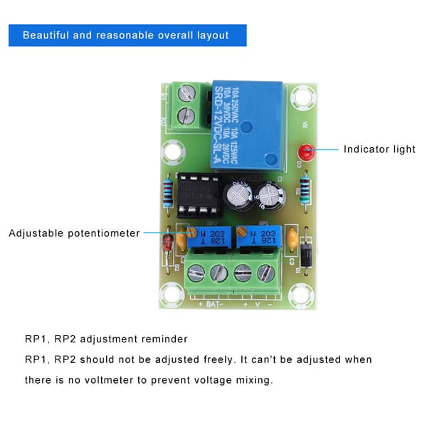 XH M601 12V DC Smart Batteriladdare Kontroller Strömkontrollkort