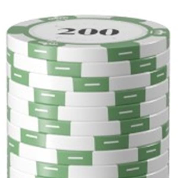 20 st Professionella Pokerchips Tydlig Utskrift Stora Siffror Brädspel Räkneskivor Set 200
