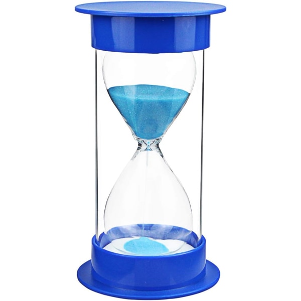 Timeglas med beskyttelse til køkkenur og tid på 5 min 10 min 30 min (30 min blå)