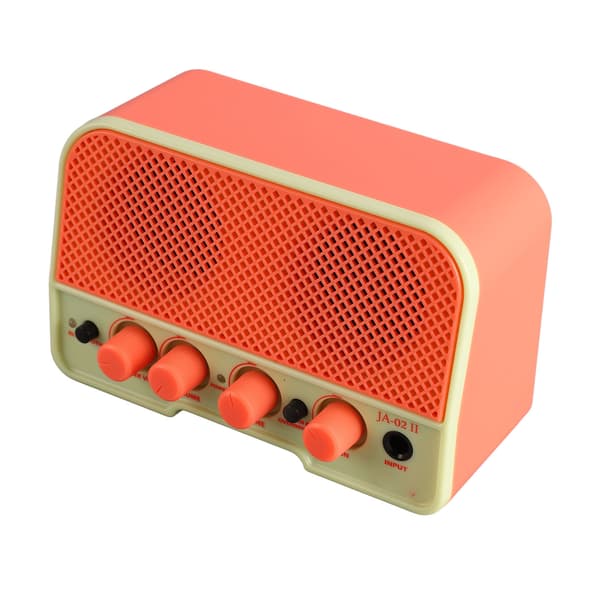 Elgitarrförstärkare Ren Overdrive Dubbla Kanaler AUX Bluetooth för Spel Rosa
