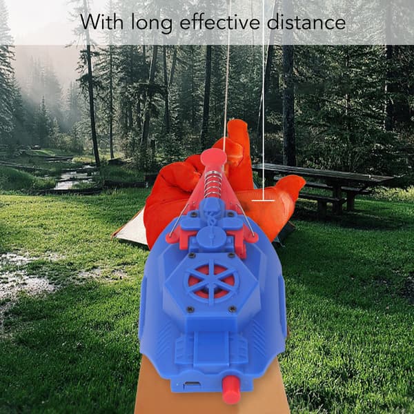 Blåt Web Launcher Legetøjssæt til Børn med 3 Sugekop String Launchere