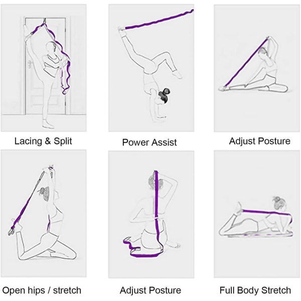 Förlängt 11-segments Dansträning Stretch Dra Rep Resistance Band Multisegment Fitness Aids Yoga Elastiskt Band- Stretch Tool För Yoga Fysisk Th