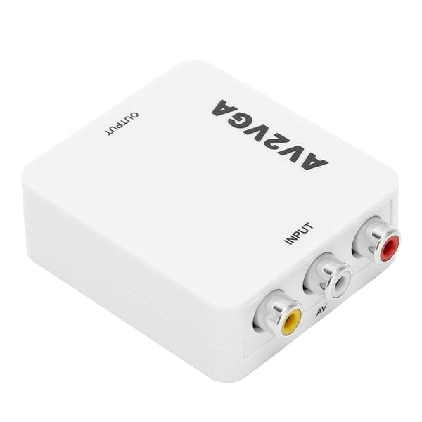 AV til VGA Konverter Bærbar 1920x1080 HD Video Adapter med USB Kabel