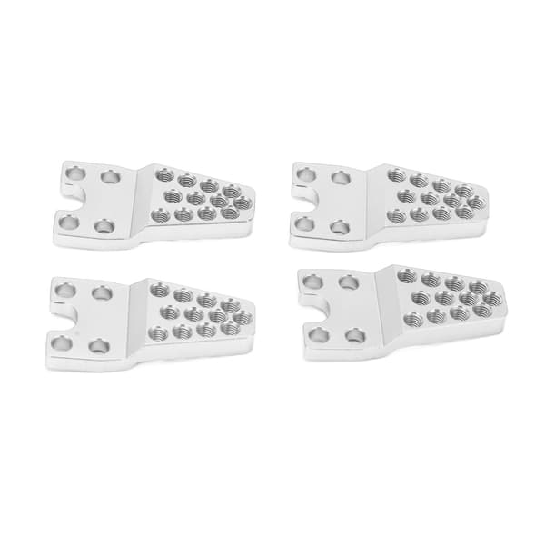 4 stk. RC-feste Aluminiumlegering Slitesterk Robust Utskiftbart Justeringstilbehør for 1/10 1/8 Simuleringsklatrebil Sølv