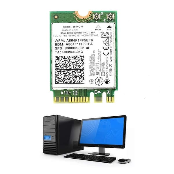 förIntel 7265NGW Dual-Band Wireless-AC 7265 1200 Mbps Bluetooth-kompatibel 4.2 M2