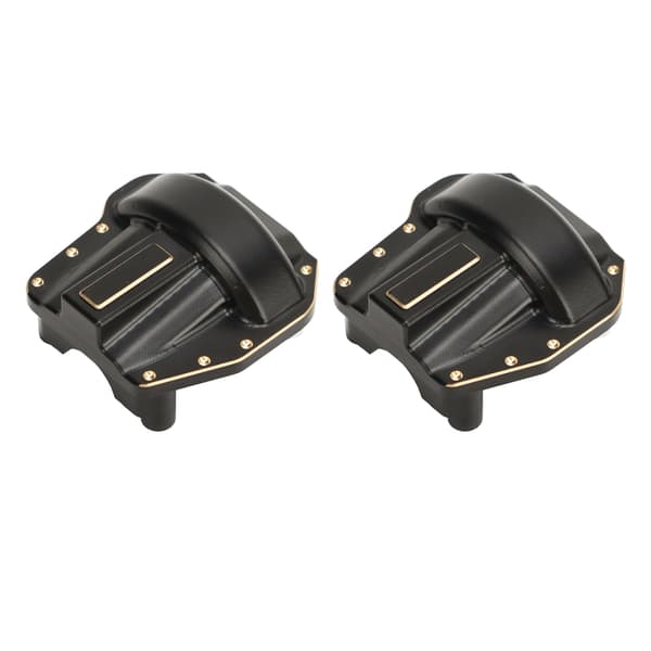 2 stk. RC Diff Cover Sort Rustfri Slidstærk til Axial 1/10 SCX10 III SCX10 PRO Aksel