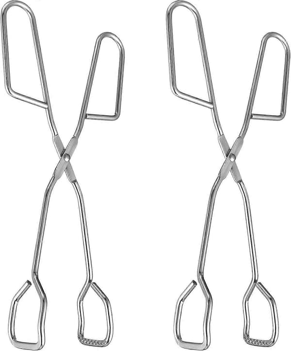 Matklyper i rustfritt stål, lang stil, kullklyper 2 stk med anti-skli design for servering og utendørs bruk