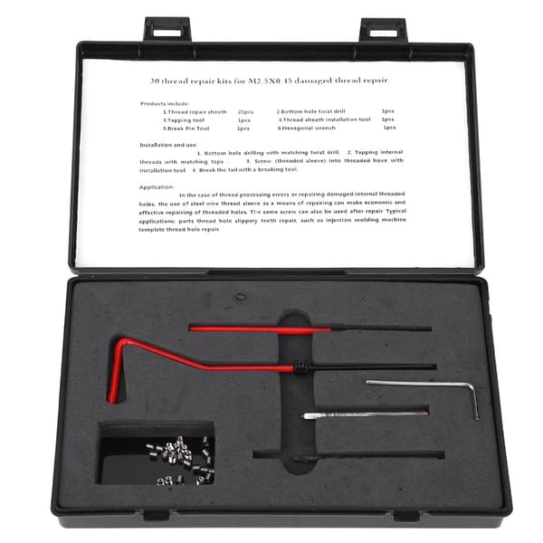 30 stk. M2.5x0.45 Rustfrit Stål Hun Gevind Reparationssæt
