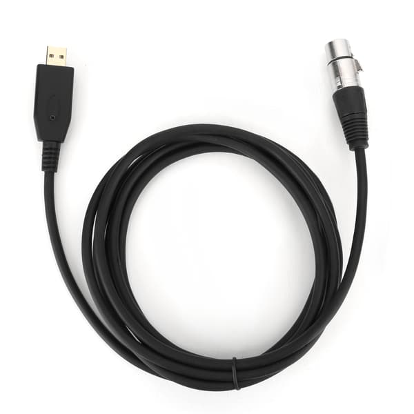 Professionelt USB Han til XLR Hun Mikrofonkabel 200cm