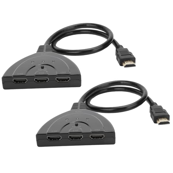 2st HDMI Splitter 3 Port 4Kx2K Hub Box Switch för LCD HD TV