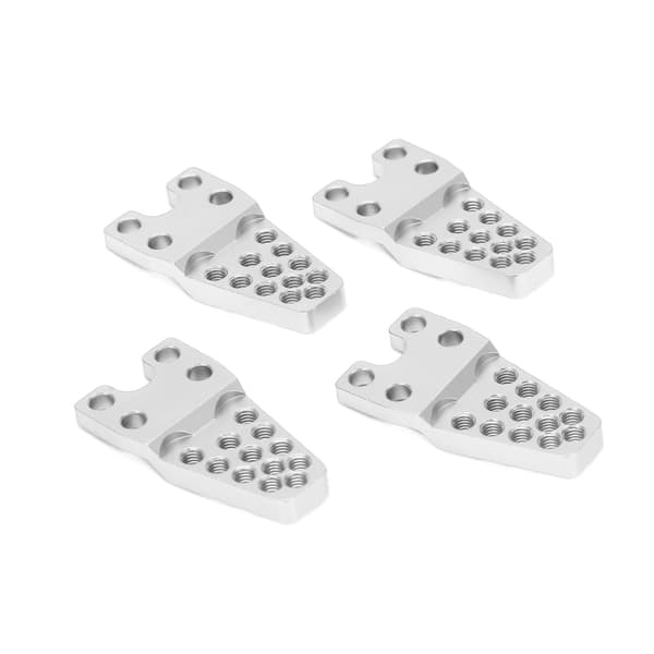 4 stk. RC-feste Aluminiumlegering Slitesterk Robust Utskiftbart Justeringstilbehør for 1/10 1/8 Simuleringsklatrebil Sølv