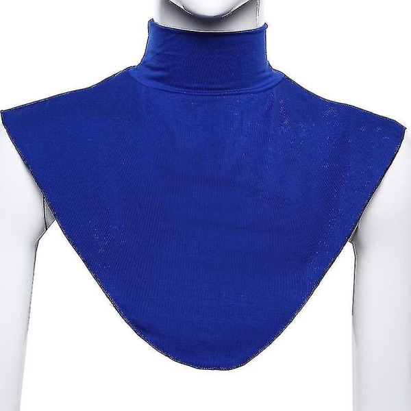 Kvinder almindelig muslimsk muslimsk hijab islamisk rullekrave halsbetræk Falske krave tørklæder Blue