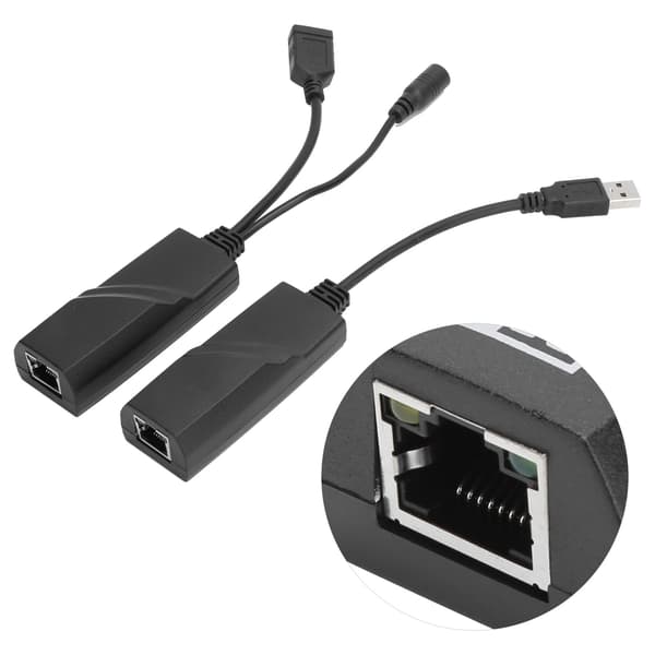 USB 2.0 til RJ45 Ethernet Adapter Konverter Forlænger CAT5E CAT6 100-240V EU Stik