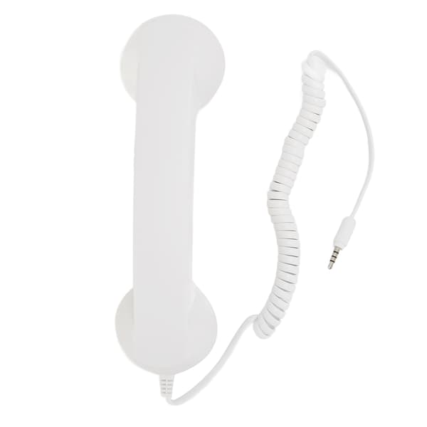 Retro Strålingssikker 3,5 mm Kablet Headset for Smartphone Datamaskin Hvit