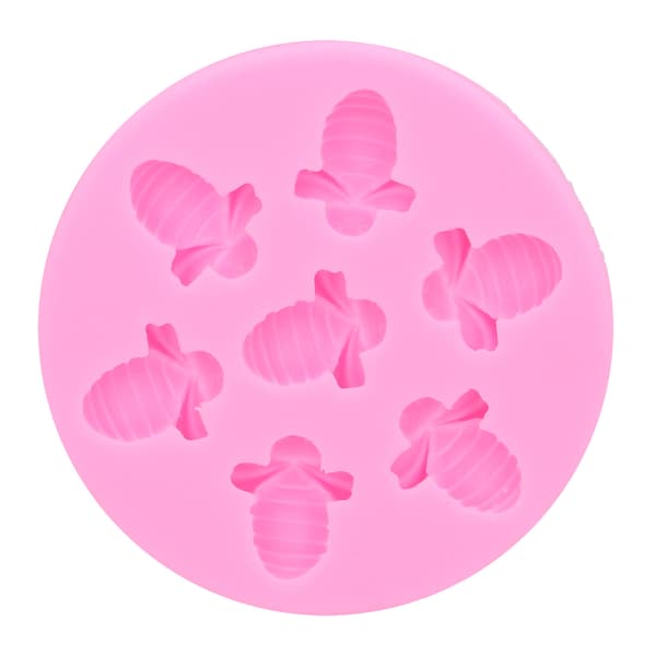 Bieformet matkvalitets silikonkakeform rosa DIY bakeredskap