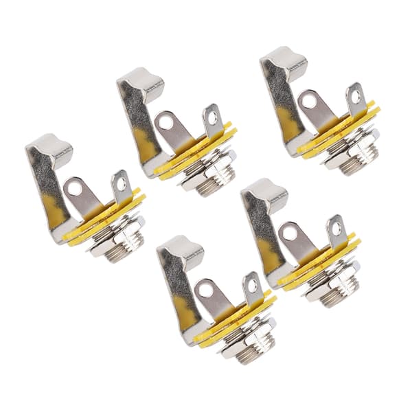 5 st elgitarr stereo honkontakt bas TRS panelmonterad sockel för 6,35 mm jack 6,5 mm sockel
