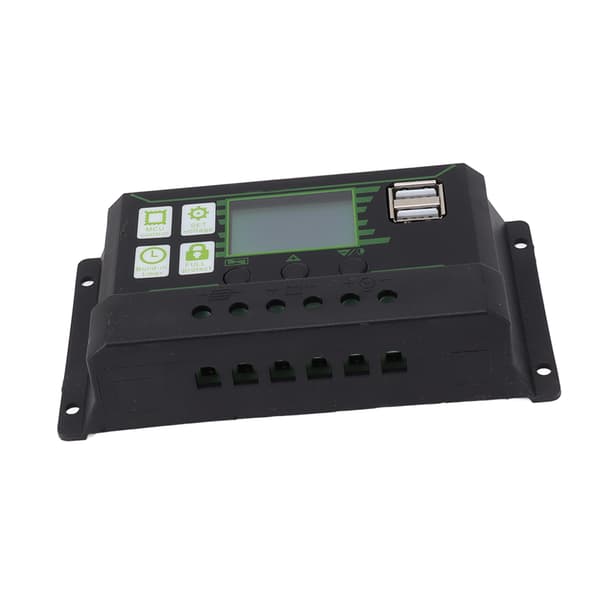 60A PWM Solar Charge Controller Dobbelt USB LCD-Display Solpanel Oplader Udladningsregulator
