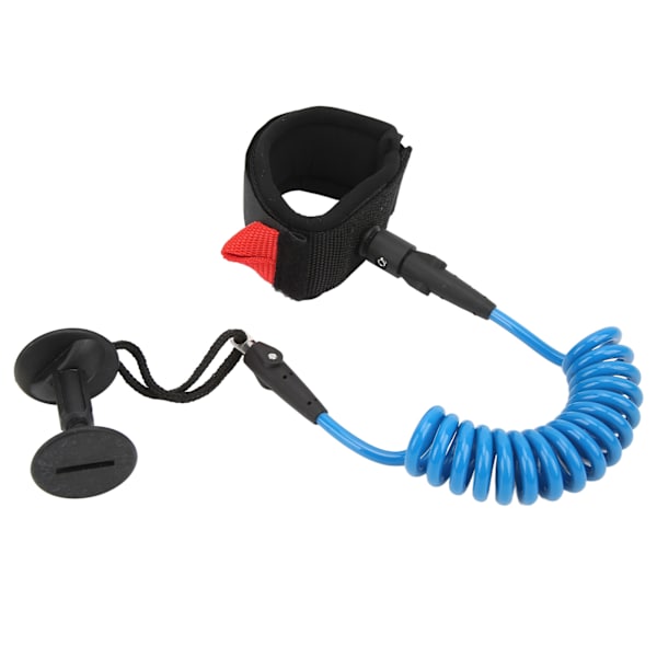 5,5 mm 1,2 meter Elastisk TPU Paddle Board Håndledsrem Surf Leash til Stand Up Surfbræt Blå
