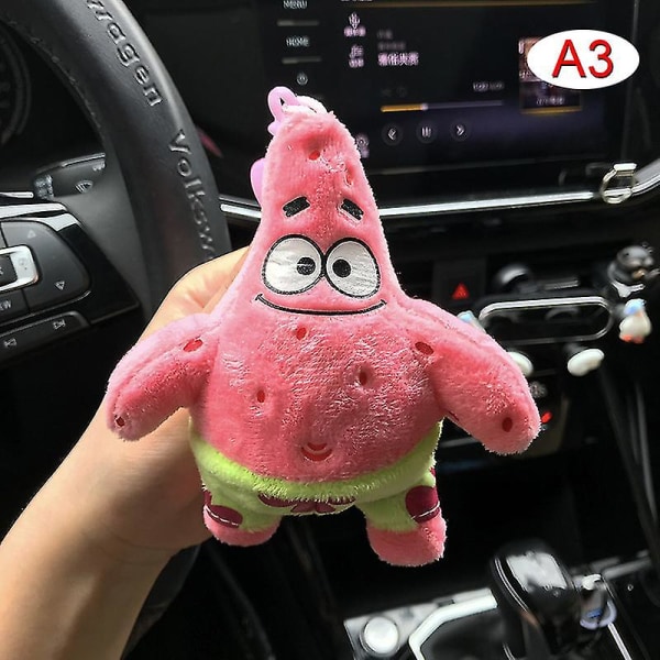 1 stk Sullivan Stitch Mr.q nøglering SpongeBob Patrick University Plys legetøj A3