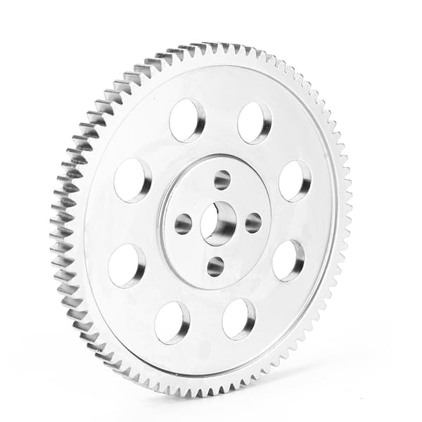 Høj Præcision 80 Tænder Rundhul Gear Zinklegering Industriel Robot Dele 65,5 mm Ydre Diameter