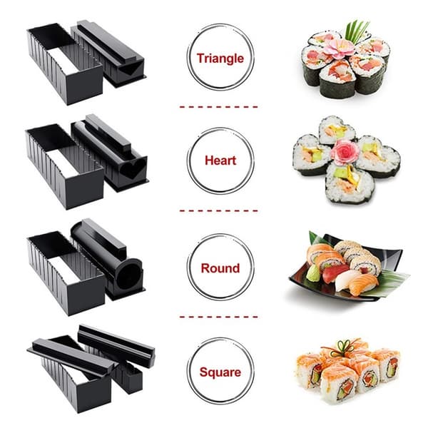 10 st/set DIY Sushi Making Kit Kök DIY Sushi Verktyg Risrulleformar