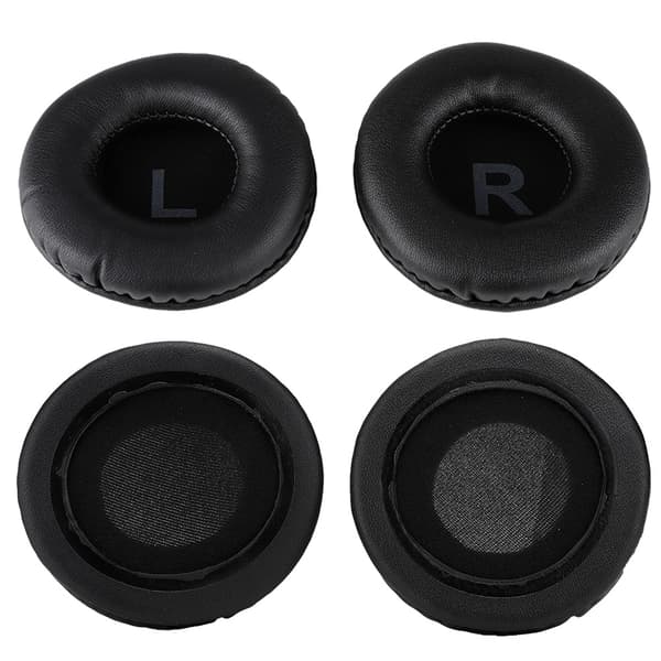 2 stk. 80 mm universelle erstatningsøreputer L R-merke hodetelefoner headset