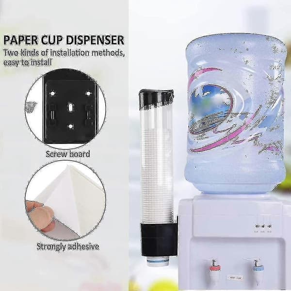 Koppdispenser - 60 papirkopper plastkoppdispenser, ett-trykks knapp koppholder Better-Yvan