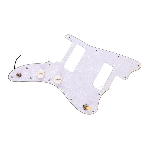 Loaded Pickguard Metal Plastik Forudkablet Guitar Pick Guard Scratchplate Bagplade Tilbehørssæt Hvid Perle GP505