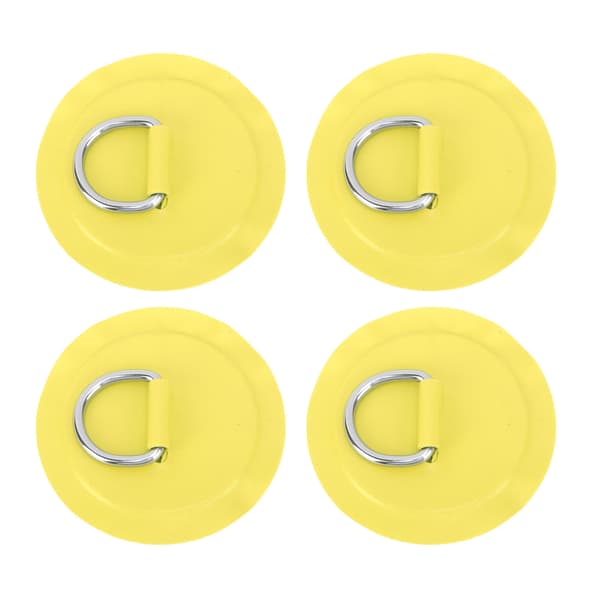 Letvægts D Ring PVC Patch til Oppustelig Båd Surfbræt Stand Up Paddleboard 4 Pak Gul